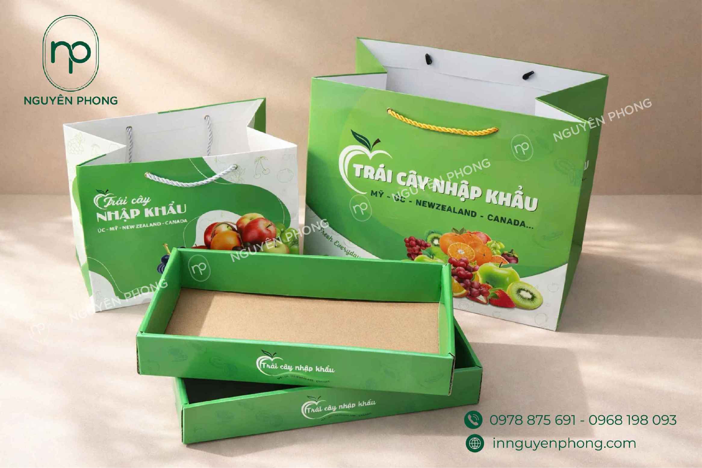 Mẫu túi giấy trái cây bán sẵn 